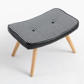 Wooden Step ottoman,Wooden Step Stool for Adults,Square Cushion Foot Stool,Small Stool with Non-Slip Pad,Wood Stool Suitable for Bedroom