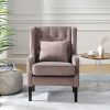Vanbow.Modern chair with backrest, Bedroom, Living room, Reading chair(Brown)