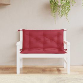 Garden Bench Cushions 2pcs Wine Red 39.4"x19.7"x2.8" Oxford Fabric