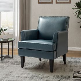 Lapithae Armchair with Solid Wooden Legs and Nailhead Trim