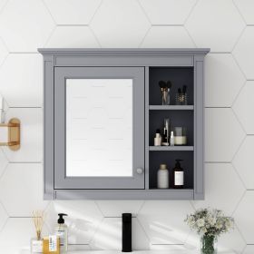 30'' x 28'' Wall Mounted Bathroom Storage Cabinet, Modern Bathroom Wall Cabinet with Mirror,Medicine Cabinet