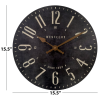 Vintage 15.5" MDF Analog Quartz Accurate Black Wall Clock by Westclox