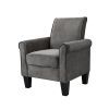 Accent Chairs, Comfy Sofa Chair, Armchair for Reading, Living Room, Bedroom, Office, Waiting Room, Linen fabric, Charcoal Grey