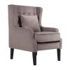 Vanbow.Modern chair with backrest, Bedroom, Living room, Reading chair(Brown)