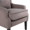 Vanbow.Modern chair with backrest, Bedroom, Living room, Reading chair(Brown)