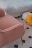 001-Modern Soft Teddy fabric Ergonomics Accent Chair With Gold Legs And Adjustable Legs For Indoor Home,Pink