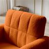 Accent Chair Modern Teddy Comfy Chair with Golden Metal Legs Lounge Chair Living Room Bedroom Reading Armchair , Orange