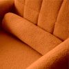 Accent Chair Modern Teddy Comfy Chair with Golden Metal Legs Lounge Chair Living Room Bedroom Reading Armchair , Orange