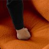 Accent Chair Modern Teddy Comfy Chair with Golden Metal Legs Lounge Chair Living Room Bedroom Reading Armchair , Orange