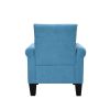 Accent Chairs, Comfy Sofa Chair, Armchair for Reading, Living Room, Bedroom, Office, Waiting Room, Linen fabric, Light Blue