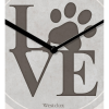 Westclox Gray Love Paws 10" Analog QA Wall Clock - Cute and Stylish Timekeeping for Animal Lovers.