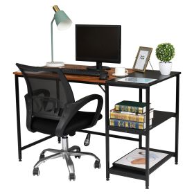FCH Home Office Computer Desk, Study Writing Desk with Wooden Storage Shelf (Length: 47 inches)
