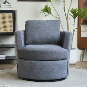 Swivel Barrel Chair, Comfy Round Accent Sofa Chair for Living Room, 360 Degree Swivel Barrel Club Chair, Leisure Arm Chair for Nursery, Hotel, Bedroom (Color: as Pic)